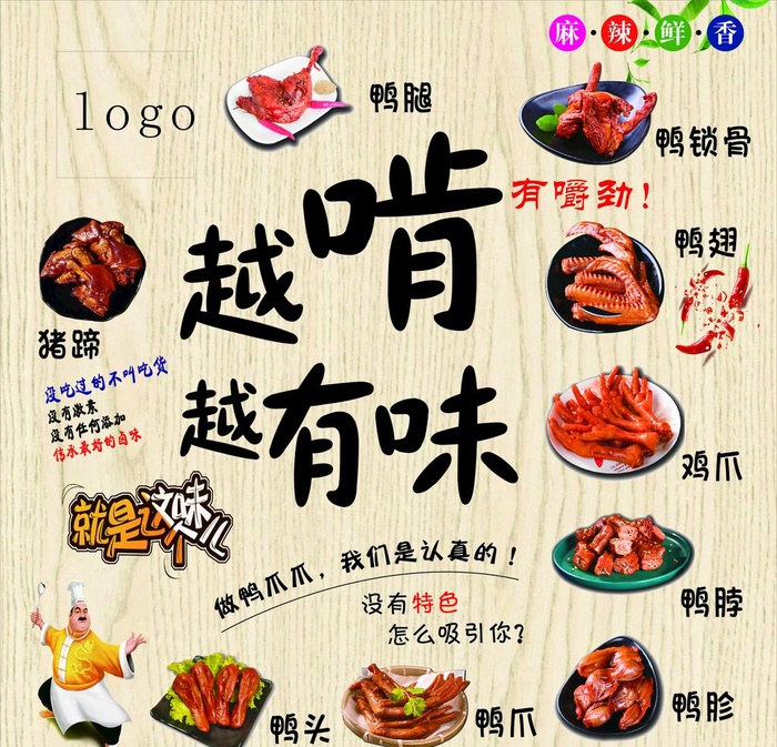 卤味 鸭头图片cdr矢量模版下载