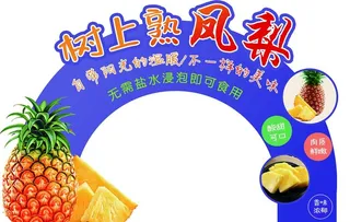 凤梨促销牌图片