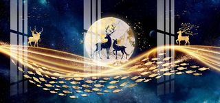 轻奢背景墙图片