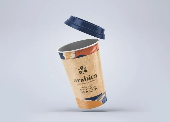 咖啡纸杯样机图片(3200x2400)psd模版下载