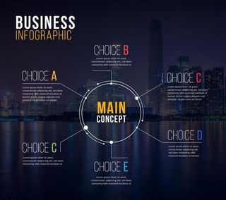 都市夜景商务信息图图片