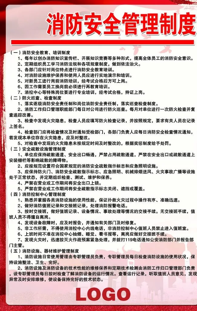 消防安全制度图片(3150x4724)psd模版下载
