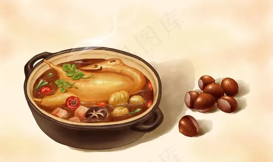 美食煲鸡汤图片