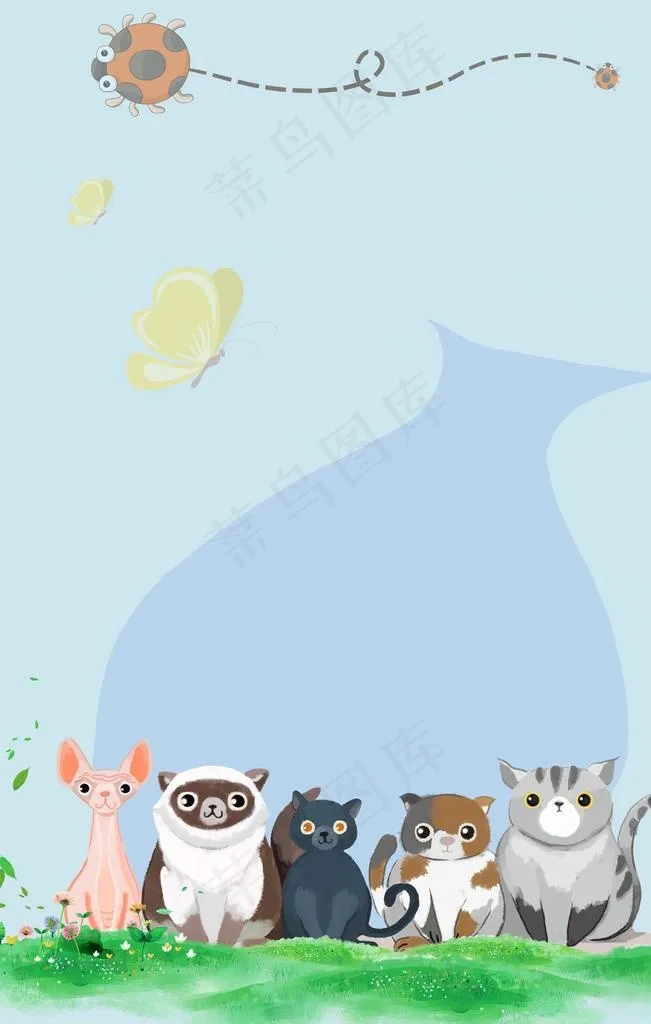 宠物背景图片(3545x5315)psd模版下载