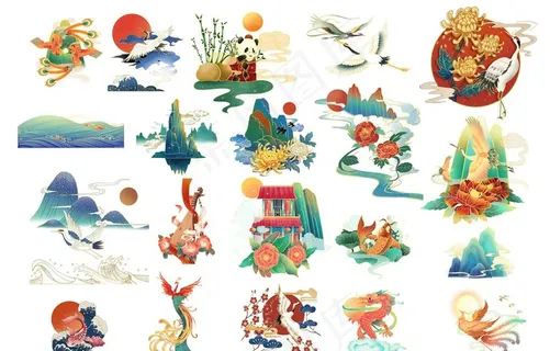 国潮高清免抠素材图片