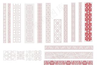 中式竖版花纹边框图片