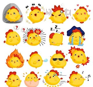 卡通鸡图片
