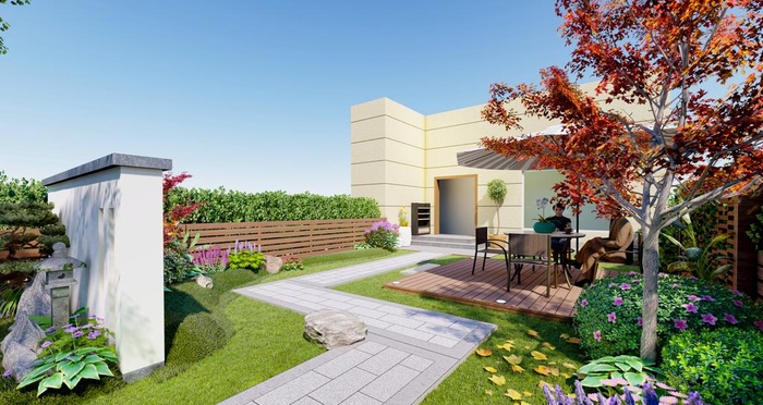 庭院 景观 园林 别墅 绿化 图片