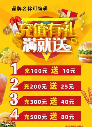 会员充值 满就送 汉堡充值图片