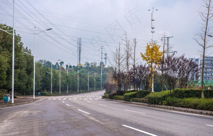 城市风貌 城市道路 城市绿化图片