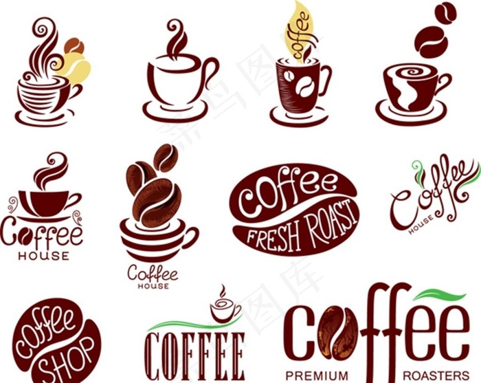 咖啡主题标志图片