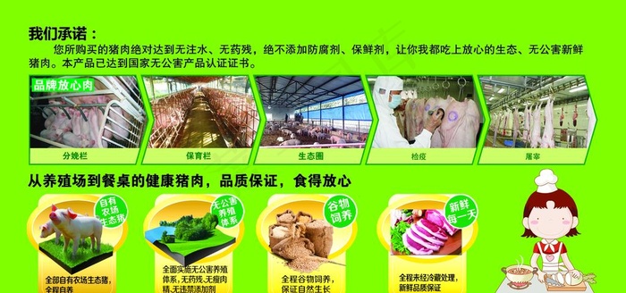 鲜猪肉生产过程图片(5669X2835(DPI:72))psd模版下载