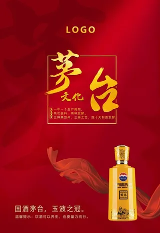 茅台海报,高级红金海报,茅台活动