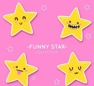 纸质表情星星图片