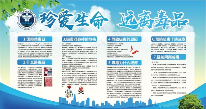 珍爱生命远离毒品图片ai矢量模版下载