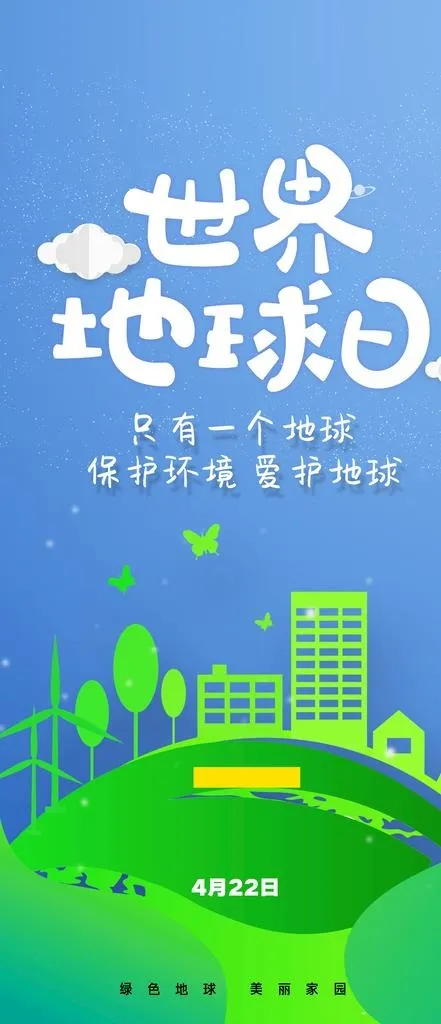 世界地球日图片(1125x2436)psd模版下载