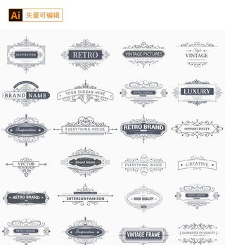 欧式标题框图片