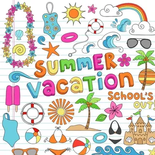 矢量手绘夏日元素图片