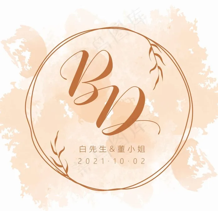 婚礼logo莫兰迪图片ai矢量模版下载