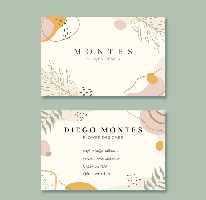 可爱卡通手绘名片图片