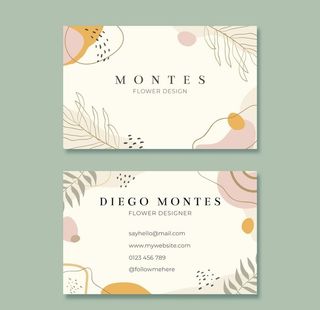 可爱卡通手绘名片图片