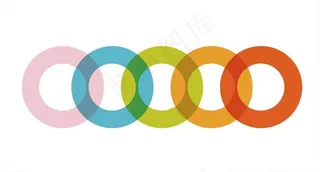 国外极简彩色圆环logo图片