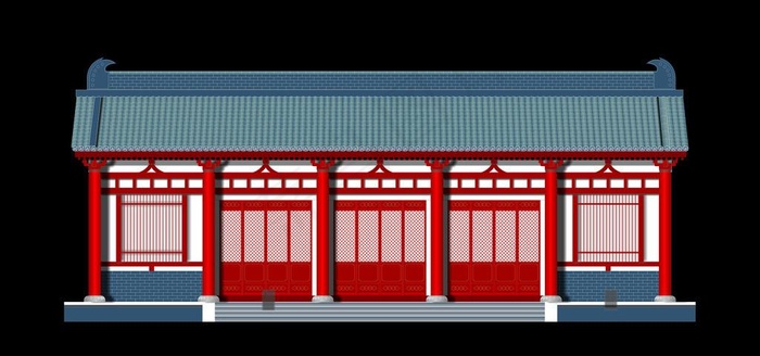 仿古建筑立面效果图图片