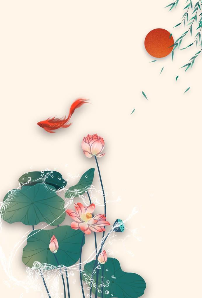 荷花图片(2480x3508)psd模版下载