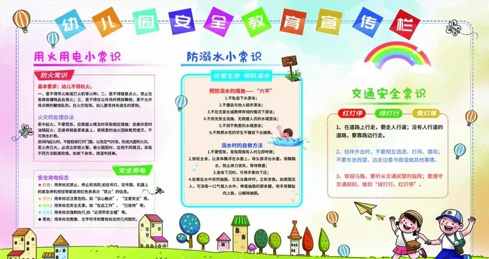 安全教育宣传栏图片(6299x3543)psd模版下载