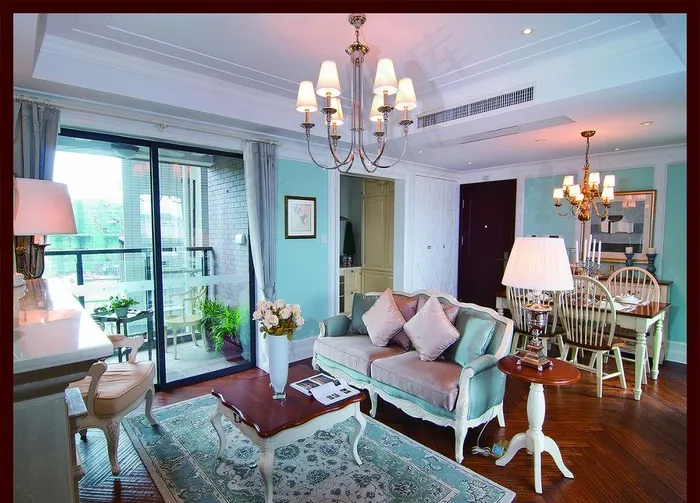 *空调效果图  卧室 客厅图片