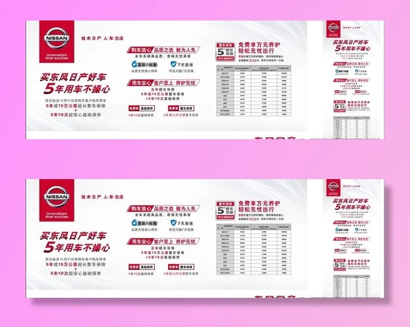 东风日产超长双保政策图片(11811x5433)psd模版下载