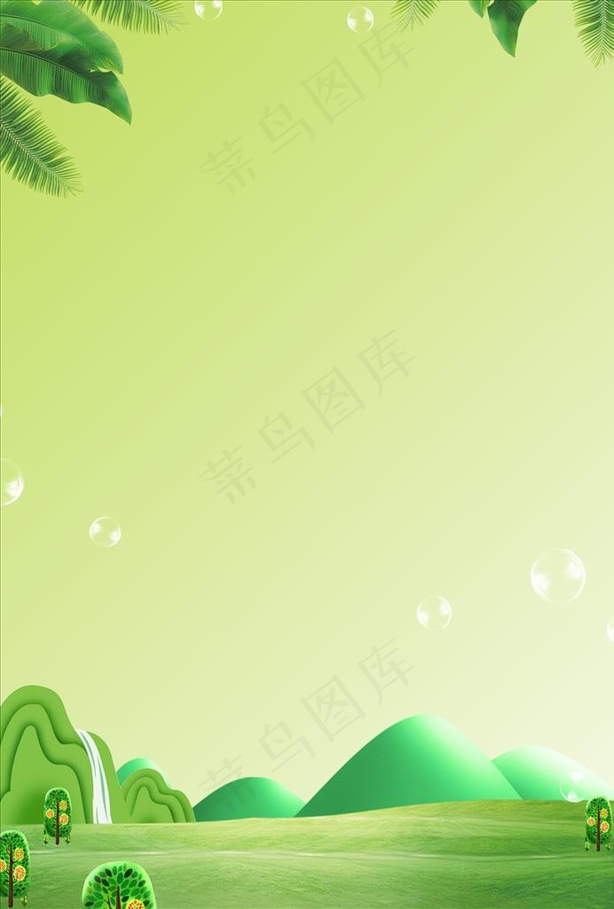绿色背景图片cdr矢量模版下载