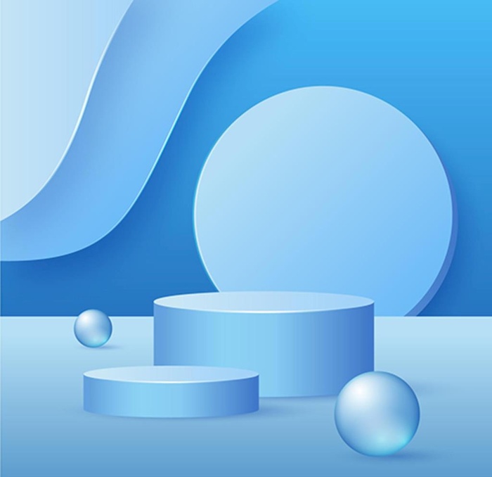 3d 抽象场景和形状背景矢量图片