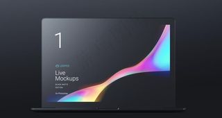 Macbook黑色ui样机图片