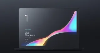 Macbook黑色ui样机图片