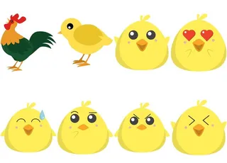 卡通鸡图片