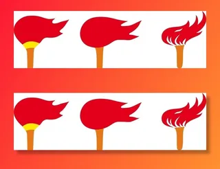 红色照金火炬图片