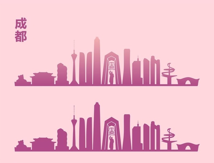 成都城市矢量图重制版图片cdr矢量模版下载