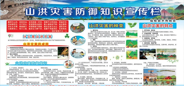 山洪灾害图片cdr矢量模版下载