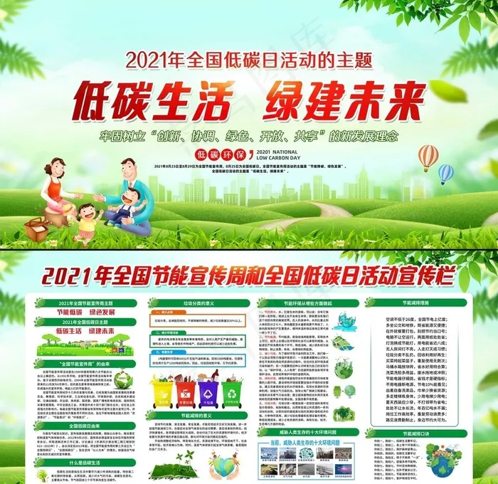 低碳生活 绿建未来图片(6000x3000)psd模版下载