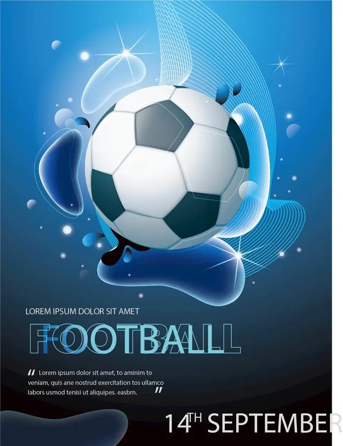 足球海报图片eps,ai矢量模版下载