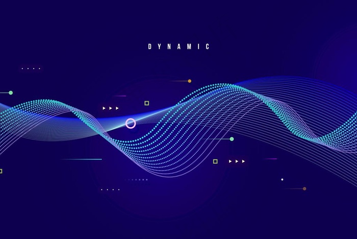 炫丽抽象线条KV主视觉图片