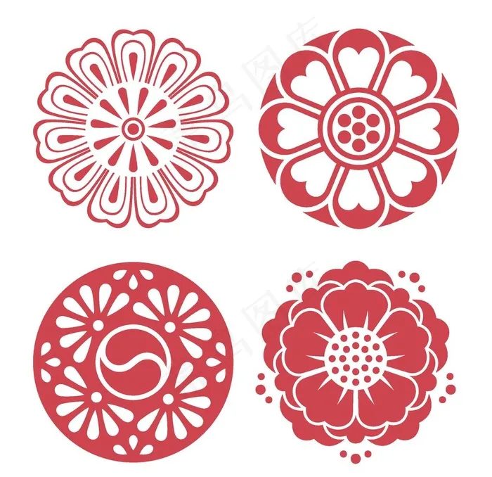 中式日式传统纹样图片eps,ai矢量模版下载