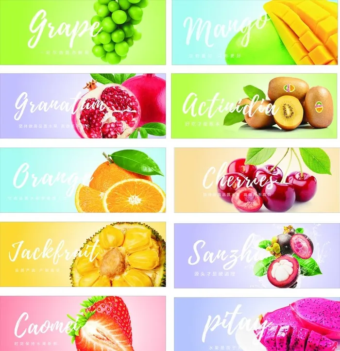 水果展板图片cdr矢量模版下载