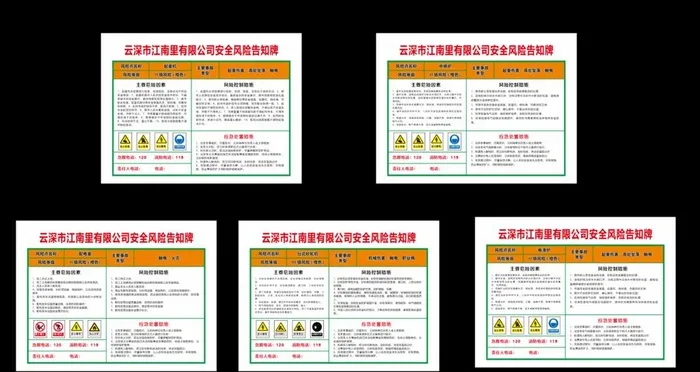 安全风险告知牌图片