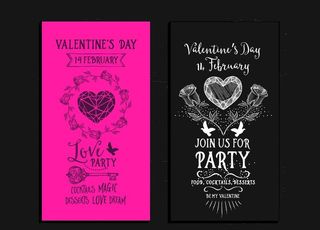 情人节派对卡片图片