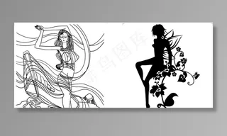 美女 矢量图图片