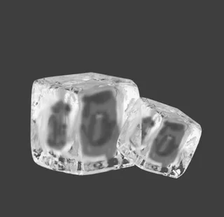 透明立体冰块点缀素材图片