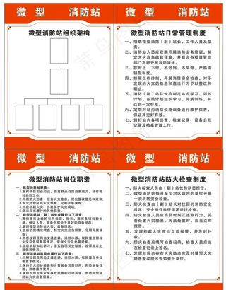微型消防制度牌图片