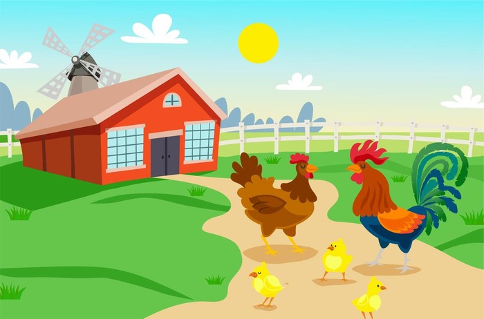 矢量农场背景图片